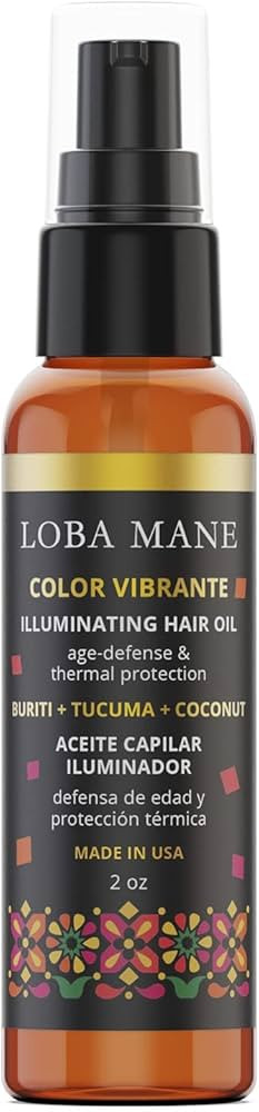 Loba Mane Illuminating Hair Oil for Curly Frizzy Hair - Hair Serum for Dry Damaged Thick Curly Ha... | Amazon (US)