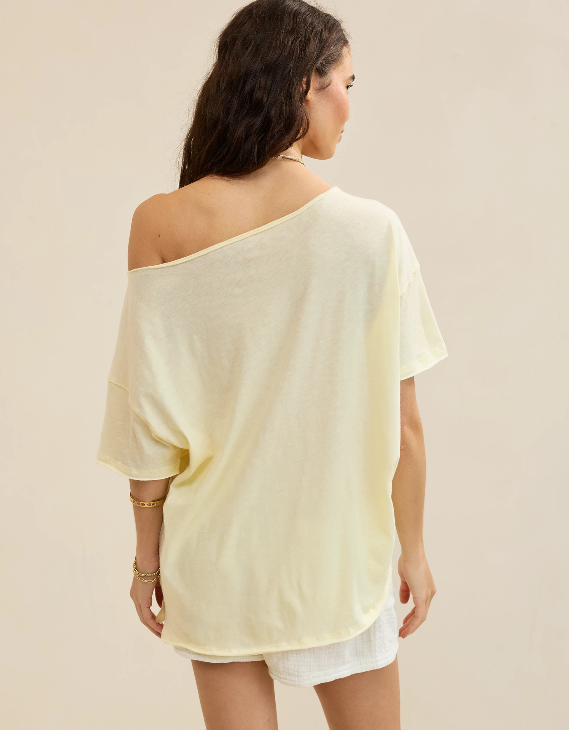 Aerie Off The Shoulder Oversized Boyfriend T-Shirt | Aerie