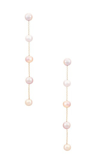 Delicate Drop Earrings in Blush Pearl | Revolve Clothing (Global)
