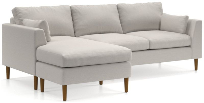 Avondale Wood Leg 3-Seat Lounger + Reviews | Crate & Barrel | Crate & Barrel