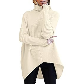 ANRABESS Womens Turtleneck Ribbed... | Amazon (US)