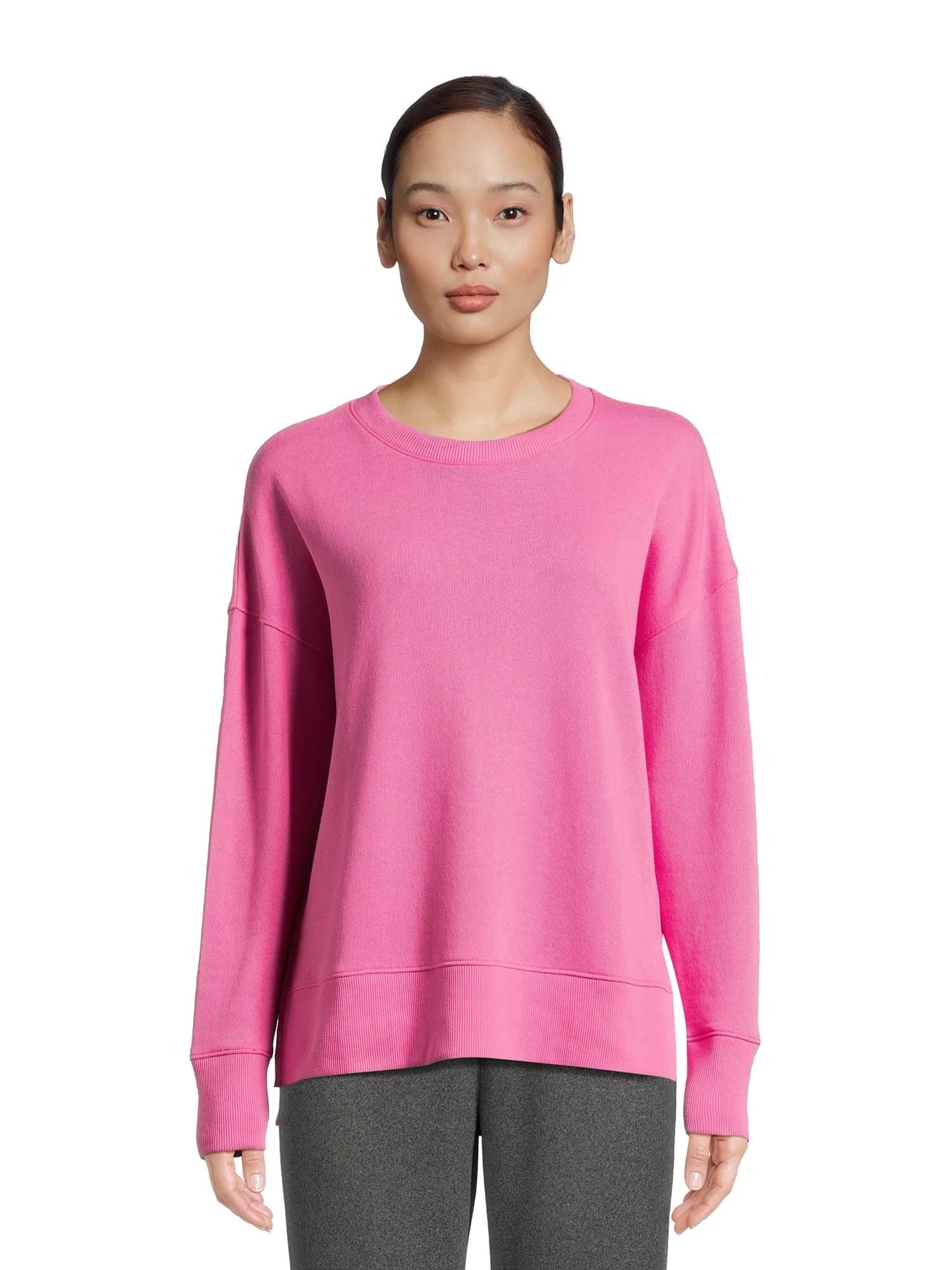 Time and Tru Women's High Low Pullover Sweatshirt, Sizes S-3XL | Walmart (US)
