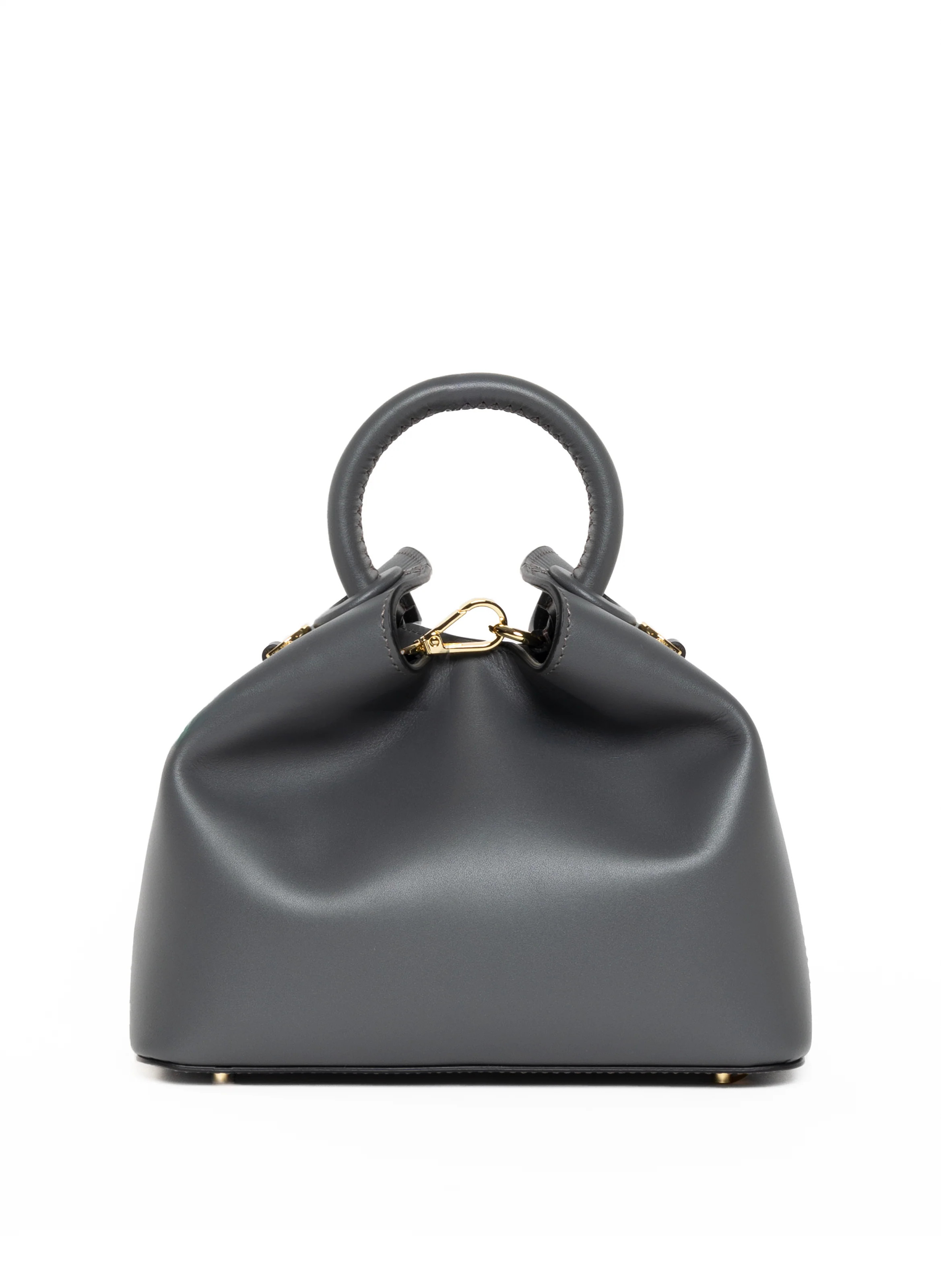 Baozi Leather Charcoal Grey/Black Border | Elleme