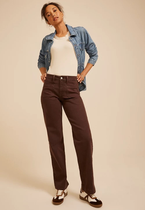 m jeans by maurices\u2122 High Rise Patch Pocket Wide Leg Jean | maurices | Maurices