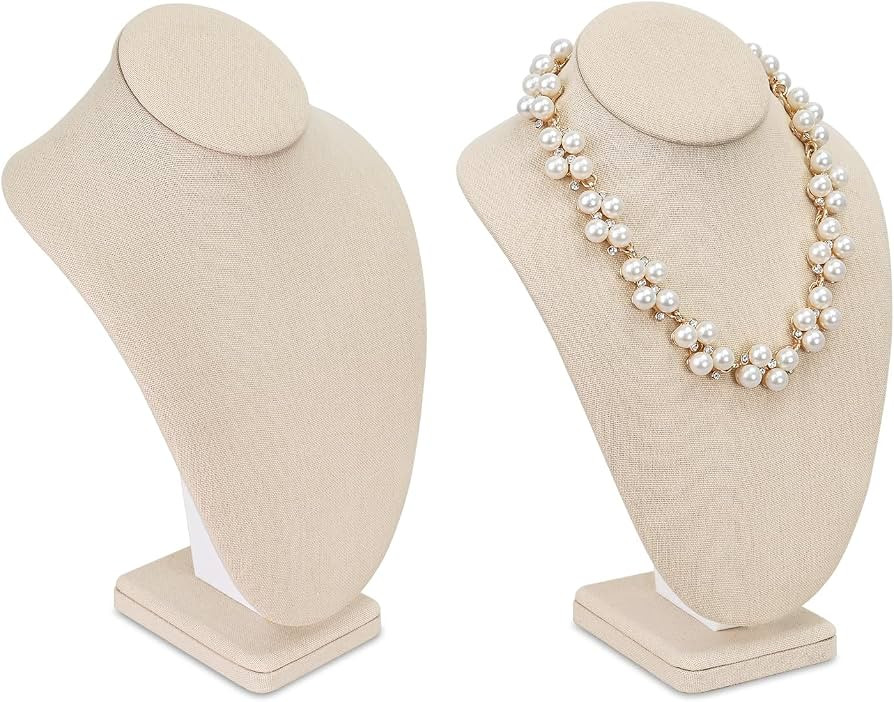 MOOCA 2 Pcs Necklace Chain Jewelry Bust Display Holder Stand, Display Mannequin, Necklace Bust St... | Amazon (US)