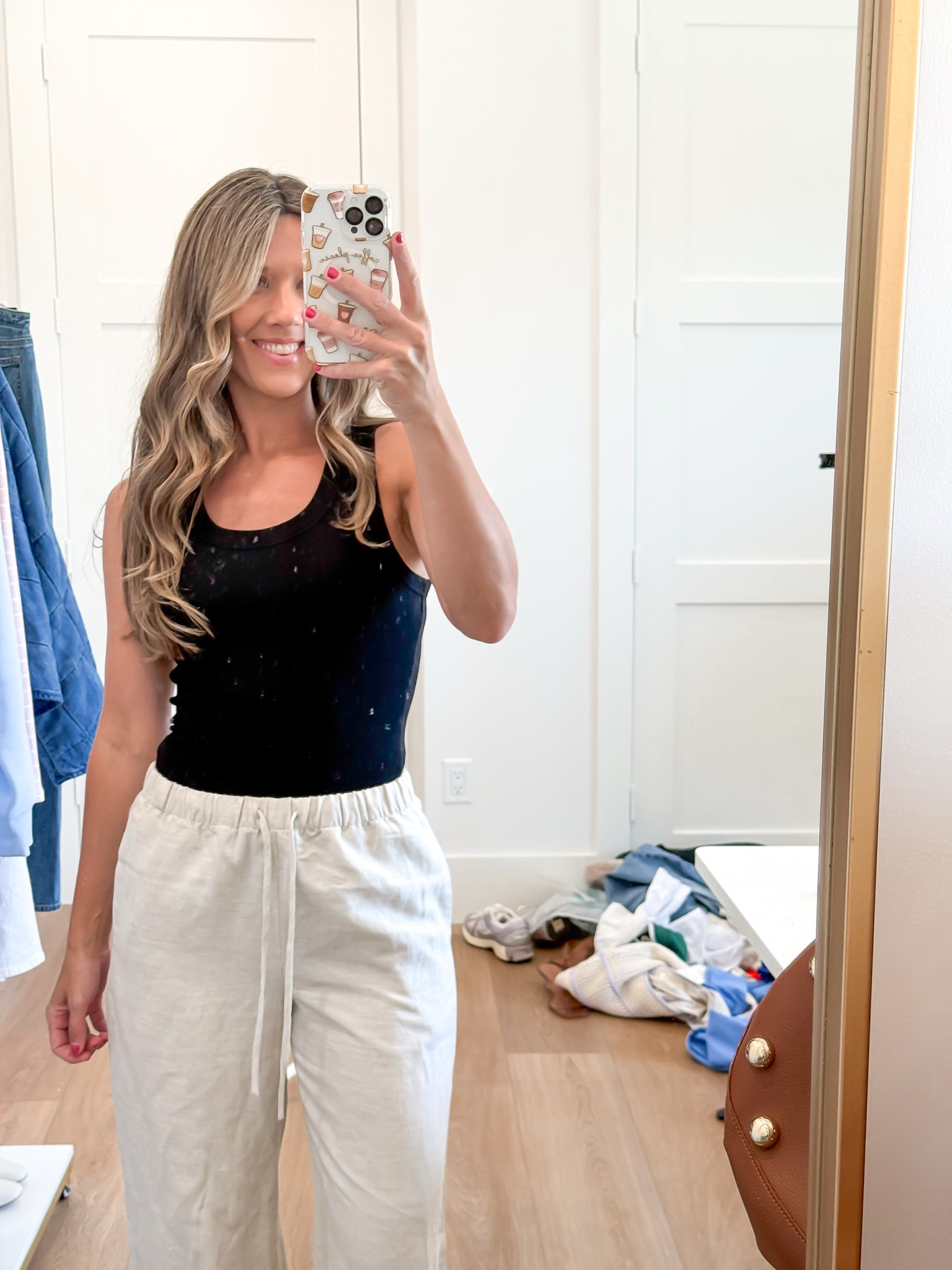 @Aritzia tank + linen pants both small 