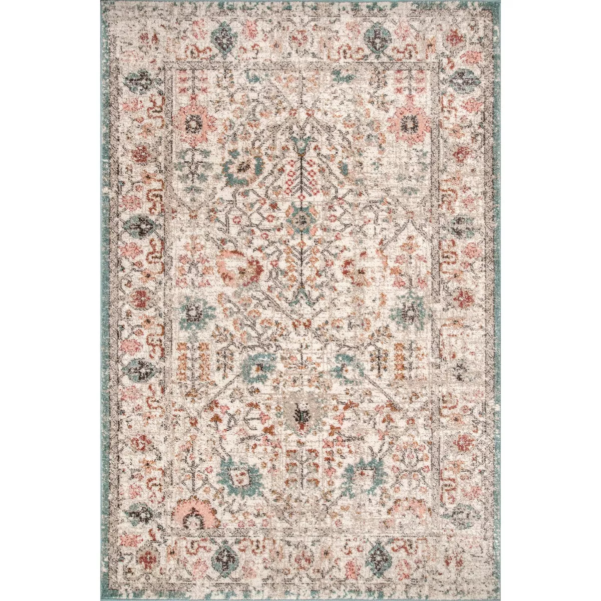 Nuloom Lenore Floral & Paisley 5x8 Indoor Area Rug for Living Room Bedroom Dining Room Kitchen, B... | Target