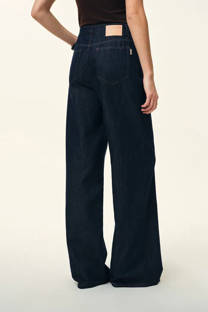Brielle Straight Leg Jeans in Linen Blend Denim | Fabrique
