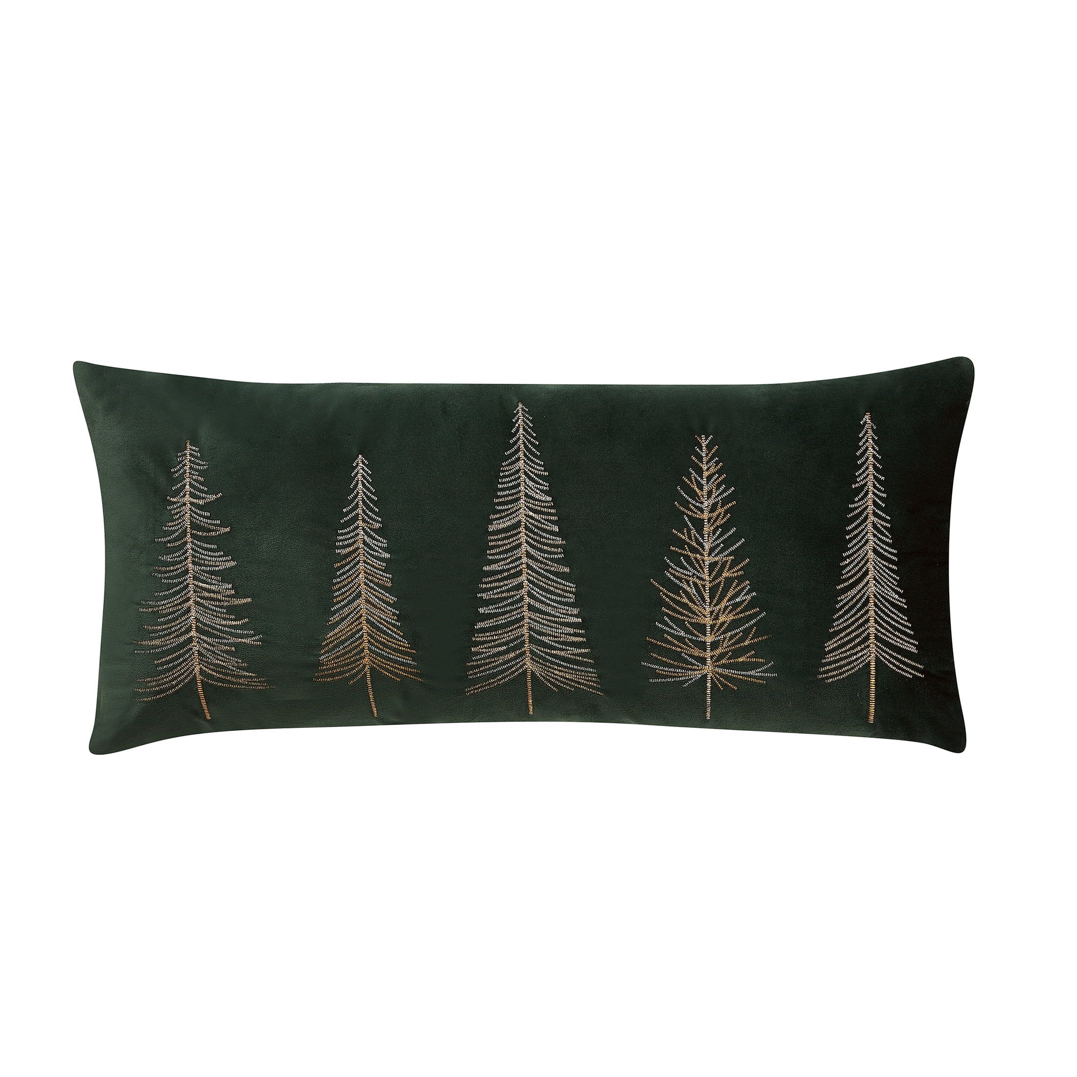 My Texas House Holiday Tree Velvet Decorative Pillow, 12" x 28", Green | Walmart (US)