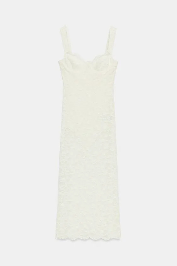 LACE MIDI DRESS | Zara US
