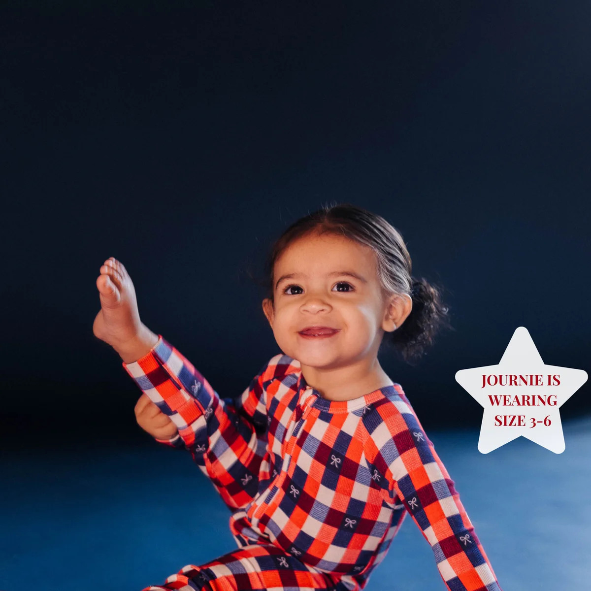Gingham Bow Baby Bamboo Zipper Romper | Staykation | Staykation