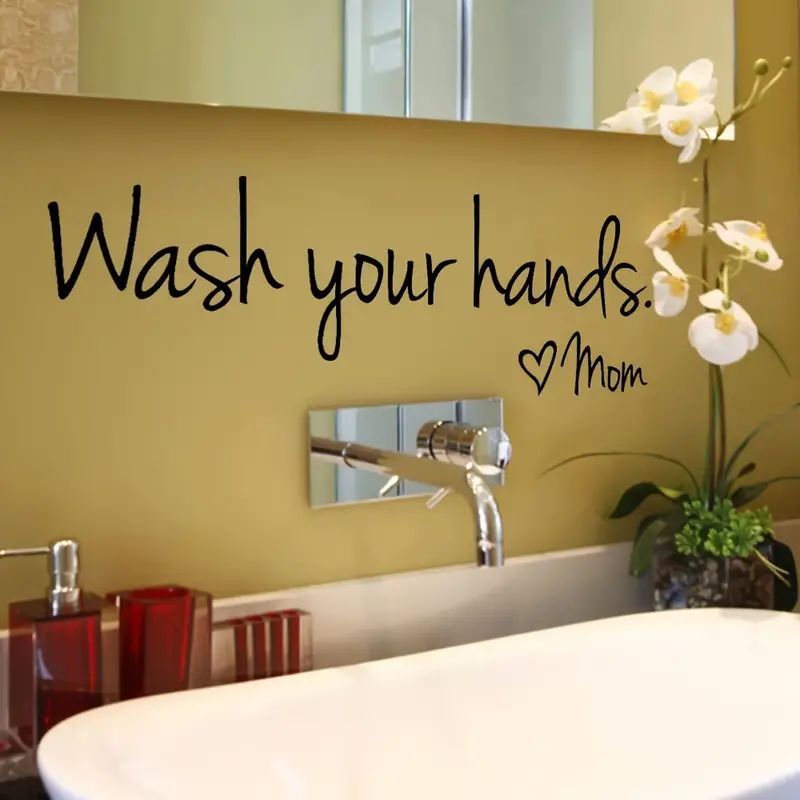 Creative Bathroom Wall Sticker Wash Hands Self adhesive Wall - Temu | Temu Affiliate Program