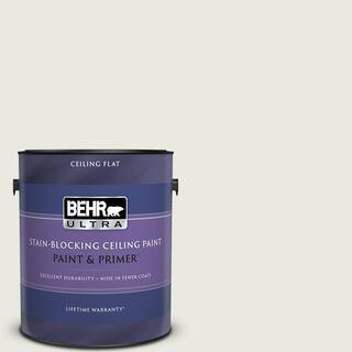 BEHR ULTRA 1 gal. #BWC-30 Diamonds Therapy Ceiling Flat Interior Paint and Primer 555801 - The Ho... | The Home Depot