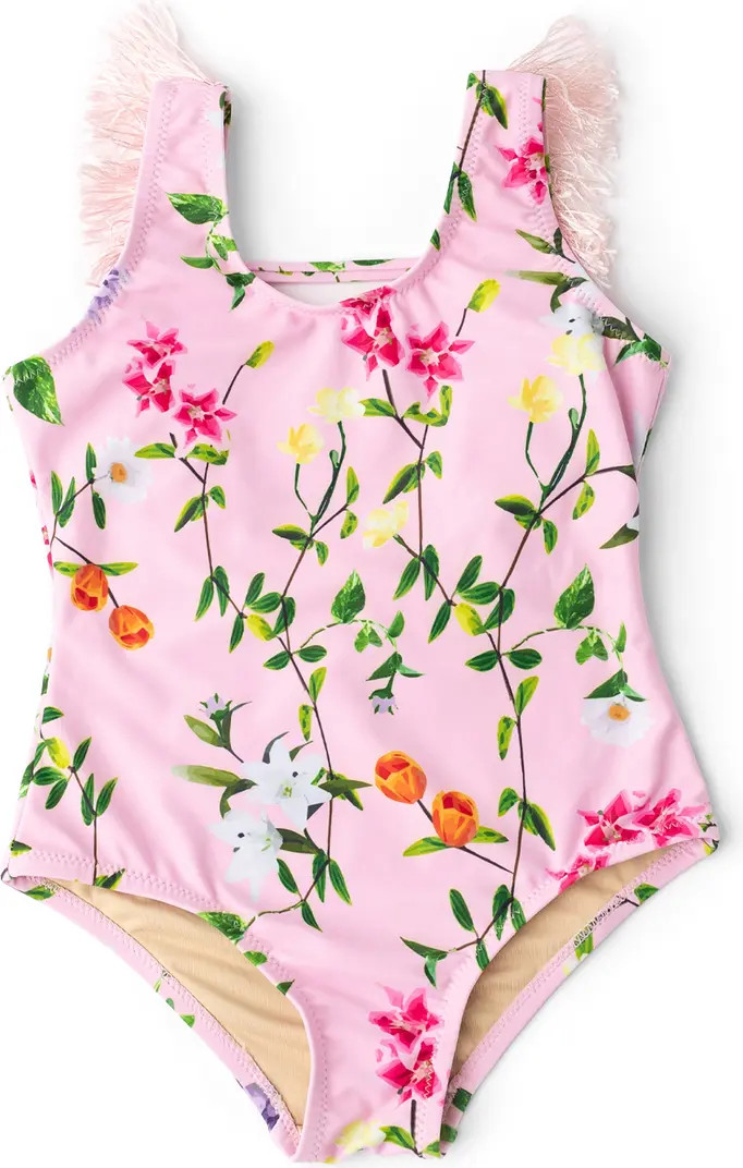 Shade Critters Kids' Wildflowers Fringe Back One-Piece Swimsuit | Nordstromrack | Nordstrom Rack