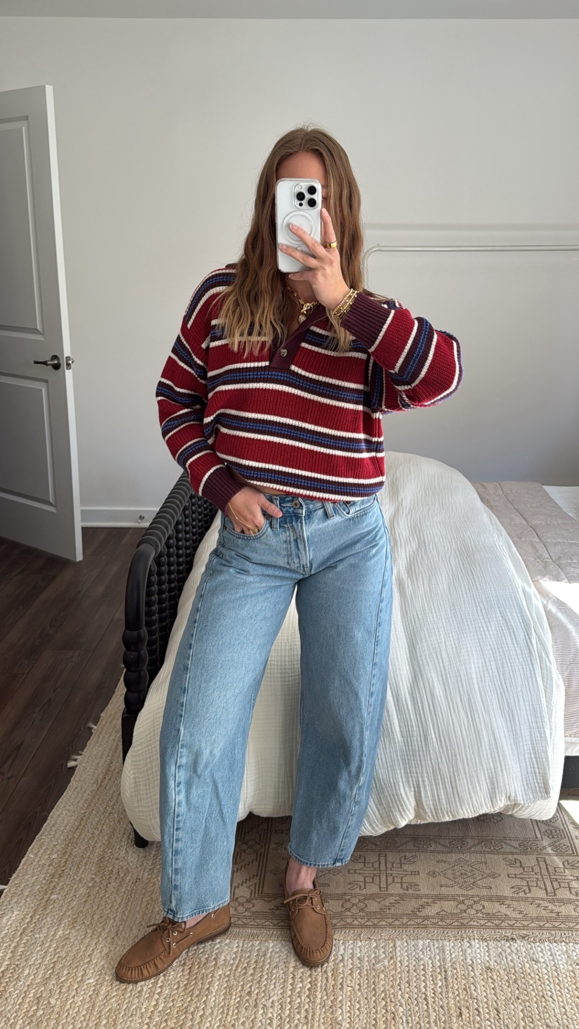 10/22/25 Linking two of my fall favorites — my Damson Madder striped sweater and my Abercrombie barrel jeans. The perfect cozy yet put-together combo for crisp fall days, coffee runs, and weekend plans 🍂✨

#LTKSeasonal #LTKShoeCrush #LTKStyleTip