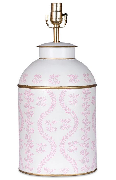 Pink IKat Tea Caddy Lamp | The Enchanted Home