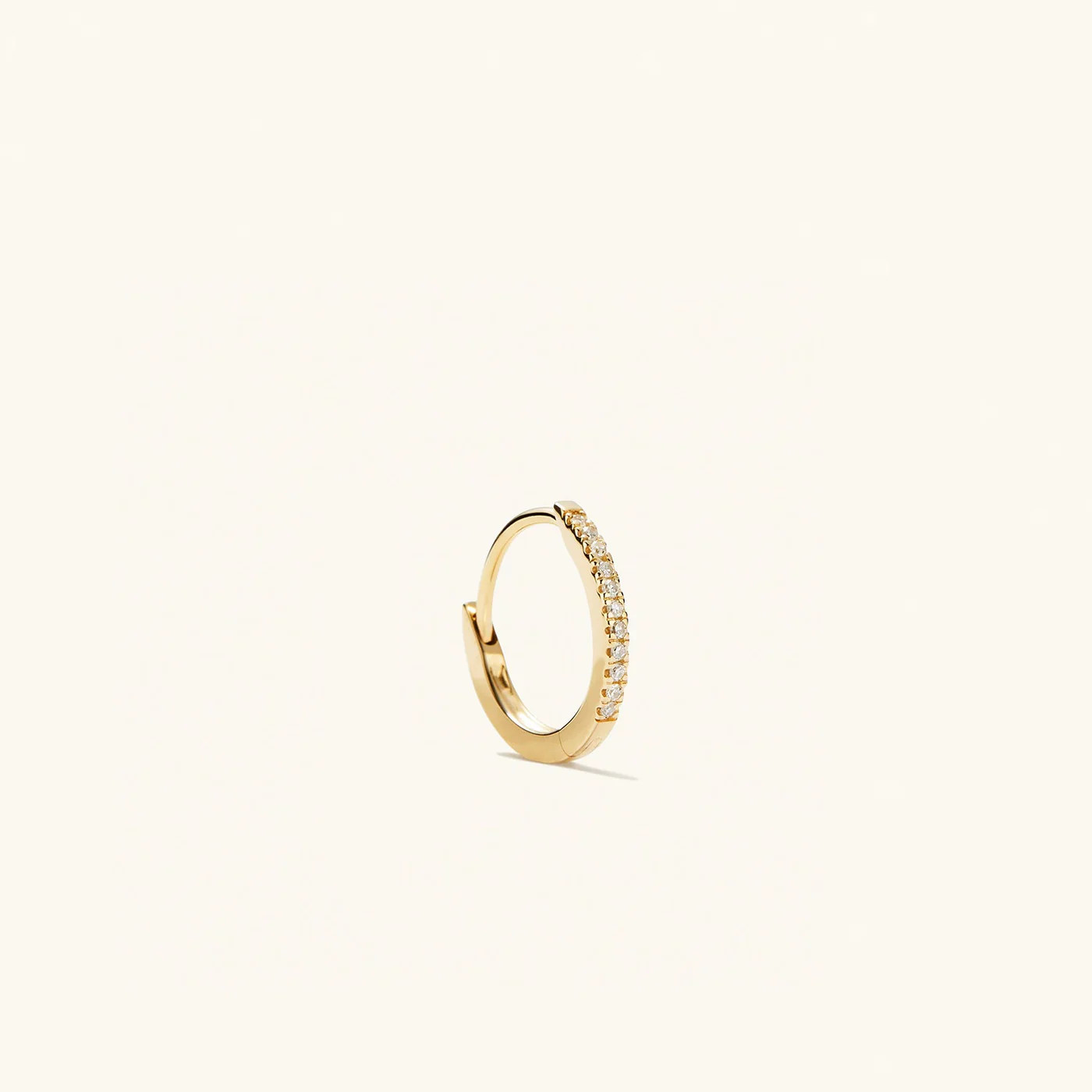 Pavé Diamond Huggie Hoops | Mejuri Fine Crew