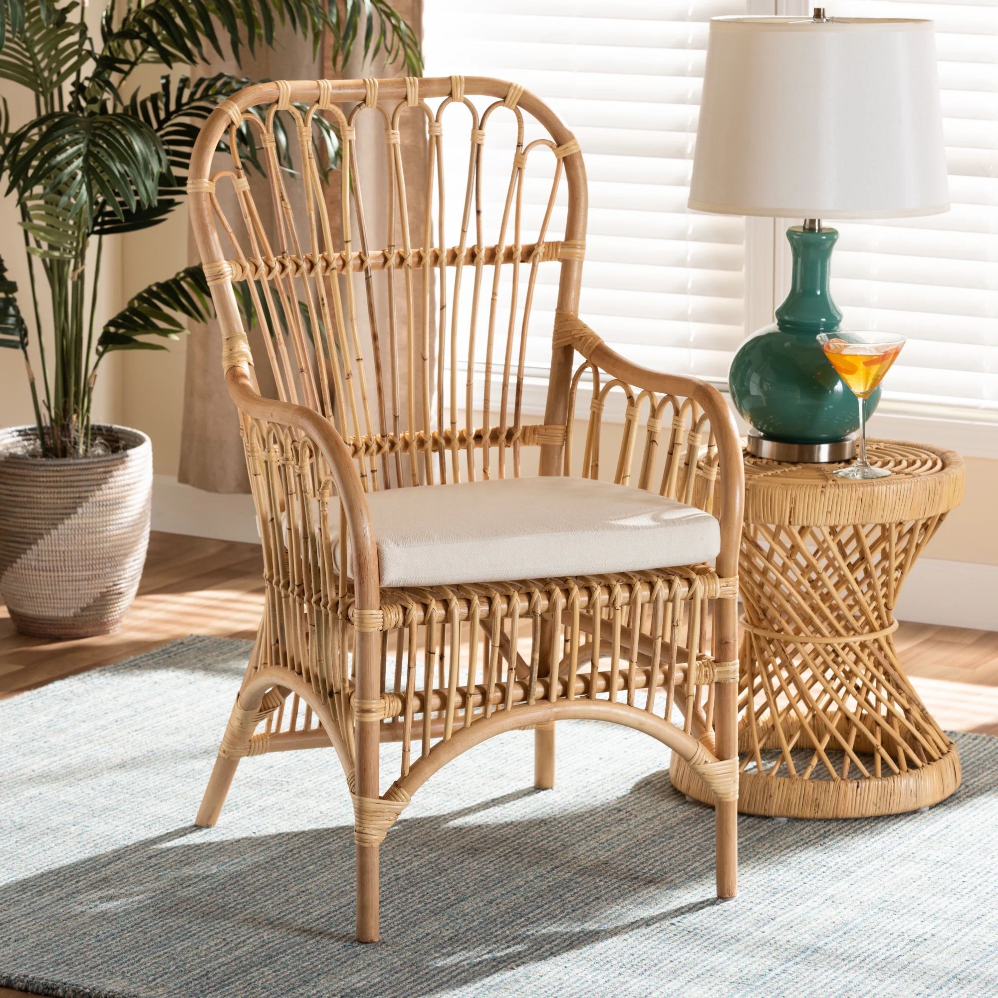 bali & pari Aya Club Chair, Natural | Walmart (US)