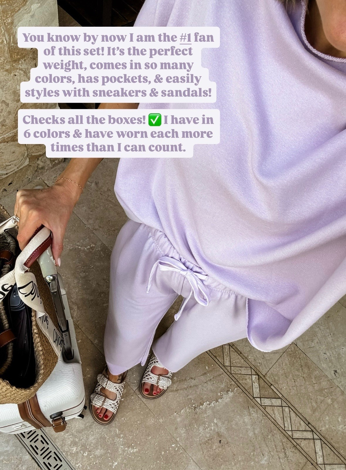 One of my favorite sets to wear while traveling! I have it in SO many colors! I think the purple is fun for a tropical vacation, but I love the neutrals too! Wearing size S!

Loverly Grey, Amazon, loungewear, lounge set, matching set, travel outfit 

#LTKTravel