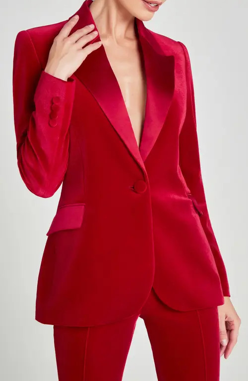 NADINE MERABI Beatrice Blazer in Red at Nordstrom, Size 10 | Nordstrom