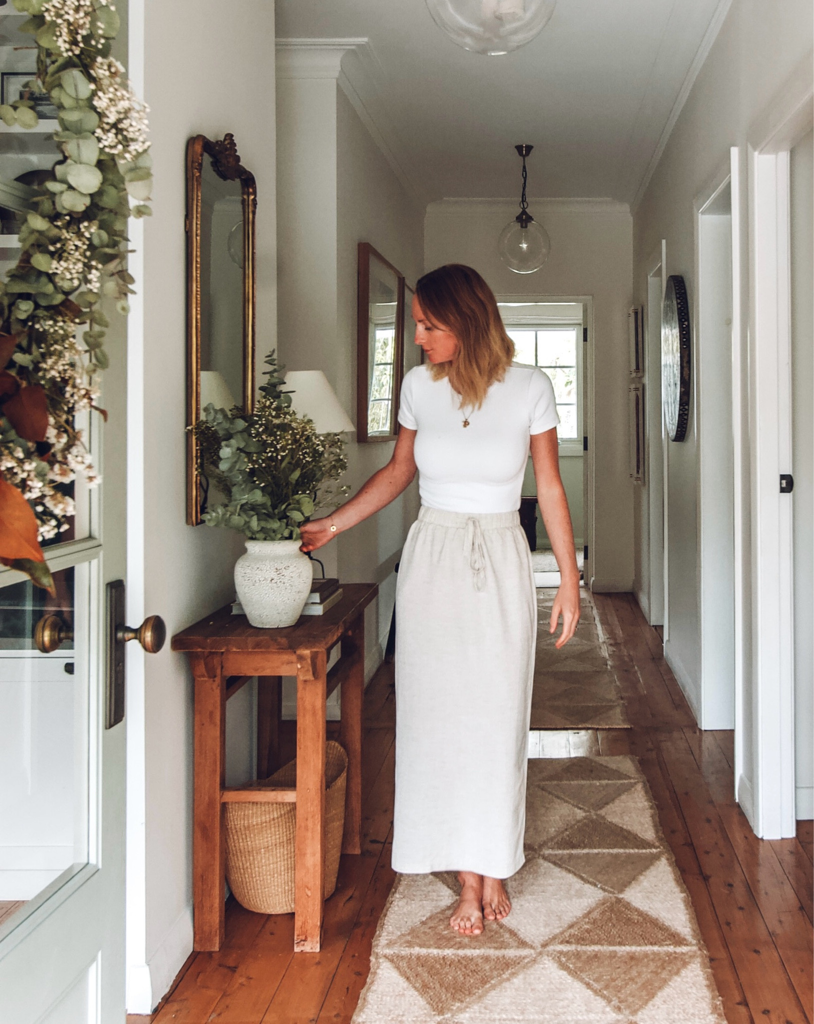 A light weighted long linen skirt. Fits true to size. I’m wearing a 6. Paired with a ribbed Tee  

#LTKspring #LTKaustralia