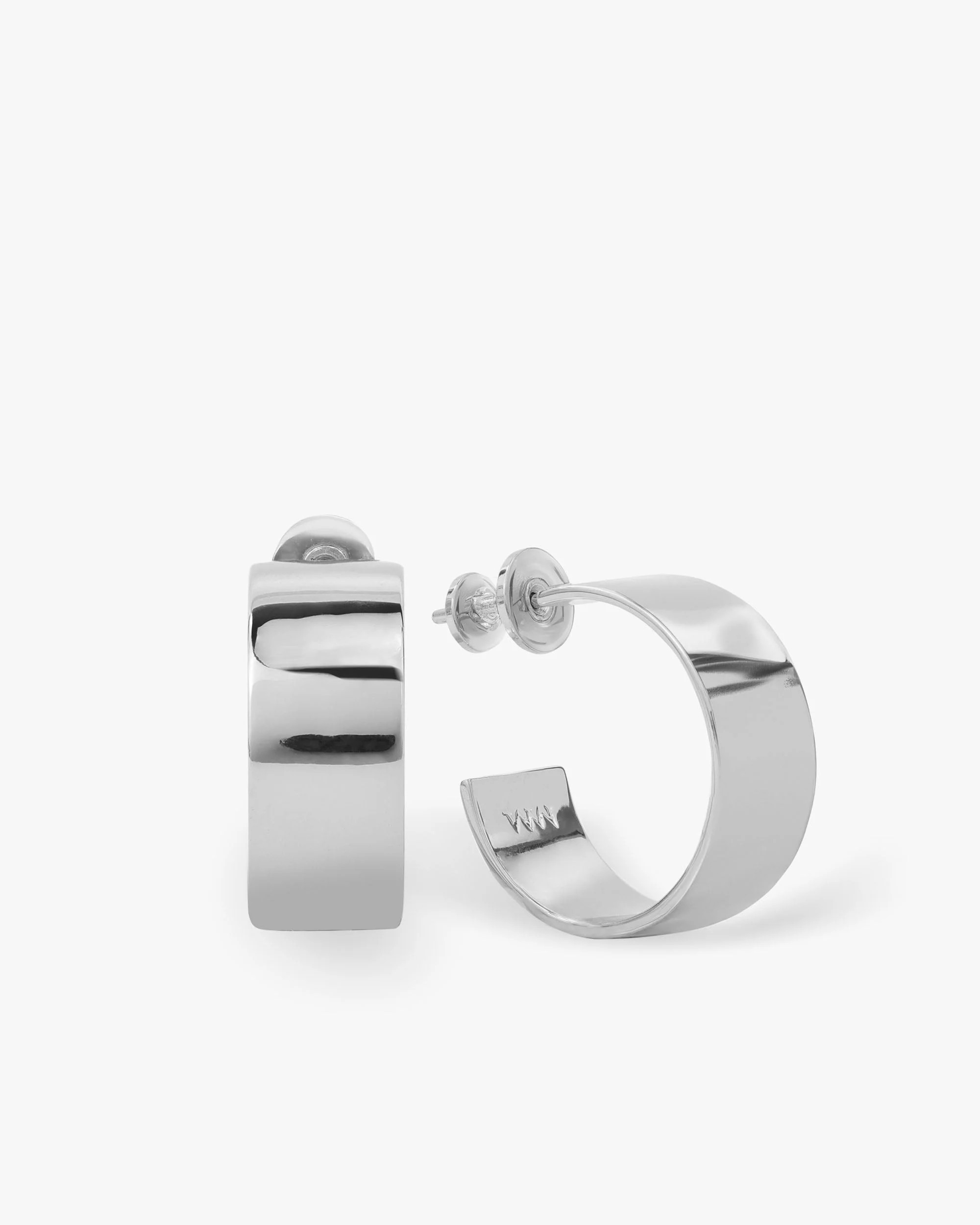 Atlas Hoops .75"" - Silver | Melinda Maria Jewelry