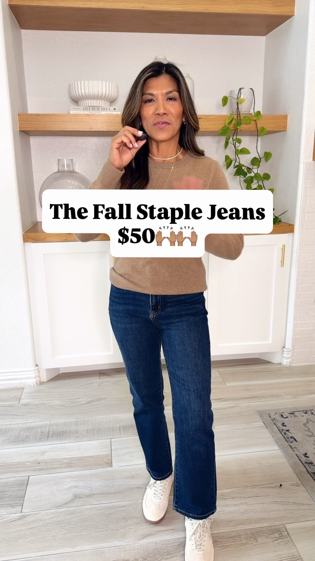 I’m 5’2” 118#ish for reference 
Jeans fit tts, wearing size 26 in short length in wash Midnight Blue.
Cashmere Sweater in small tts.
Sneakers tts.
White tee in small tts.

Bag is suede in size small.
Fall outfit, jeans, over 50 women, over 50 style, midlife fashion, petite fashion,midlife women, affordable fashion, fashion over40

#LTKOver40 #LTKPetite #LTKmomlife