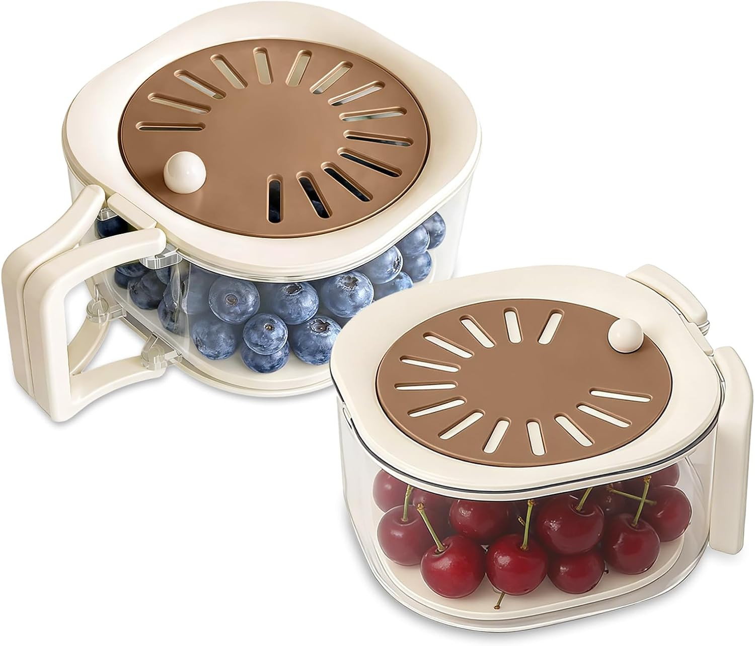 2PCS Fruit Washer with Strainer - Draining and Preservation Basket | Amazon (US)