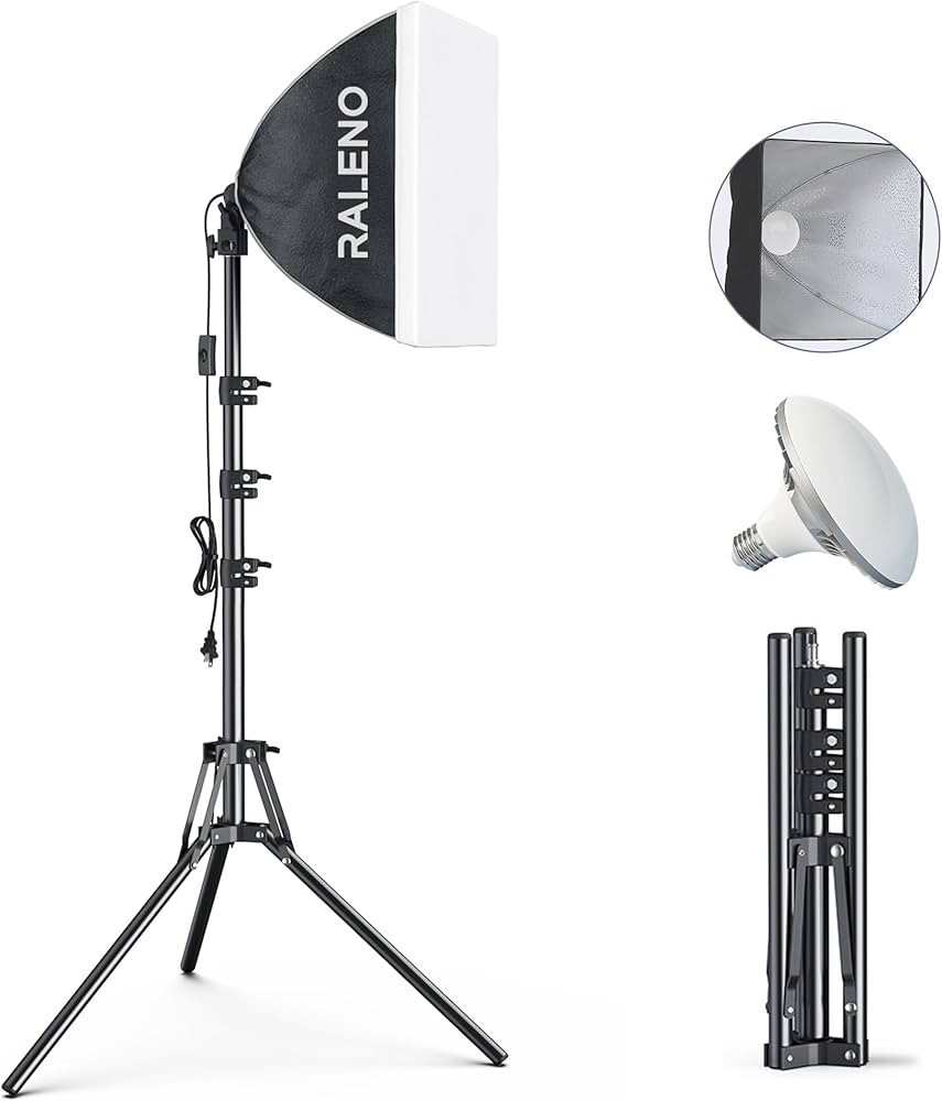 RALENO Softbox Lighting Kit, 16'' x 16'' Photography Lighting for TikTok with LED Bulb (50W | 550... | Amazon (US)