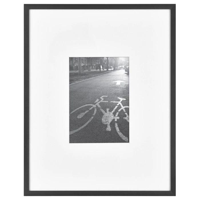 11" x 14" Matted For 5" x 7" Photo Thin Gallery Frame Black - Project 62™ | Target