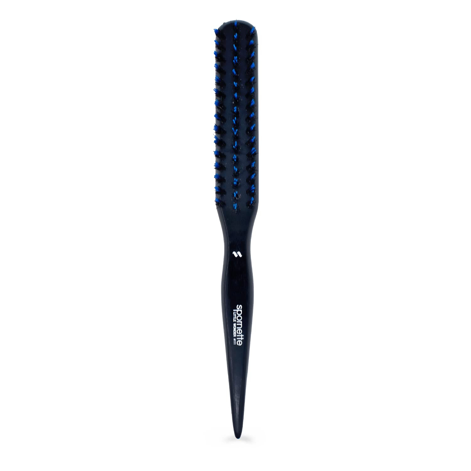 Spornette Little Wonder Teasing Brush, Boar & Tourmaline Nylon Bristles - Tapered Handle for Back Brushing & Combing, Creating Volume, Teasing, & Slicking Hair for Updos (Blue) | Amazon (US)