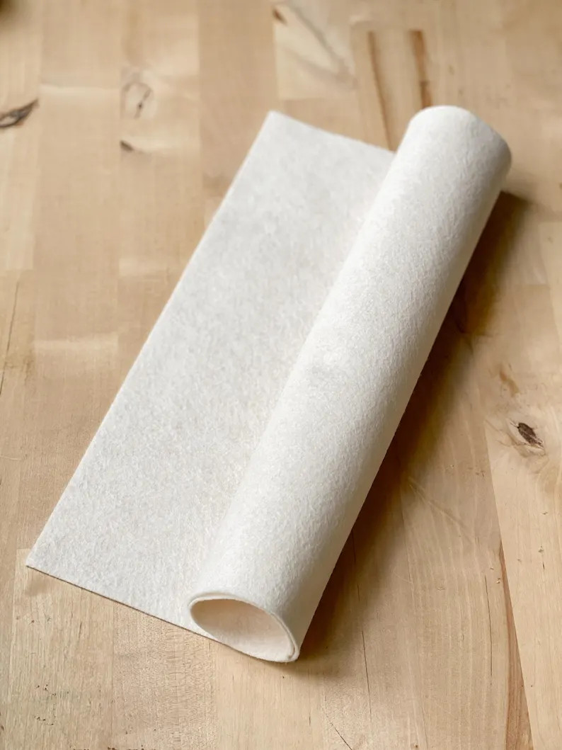 Linen soft White Wool Blend Felt 9x12 Felt Sheet or 18x12 Felt Sheet Wool Felt - Etsy | Etsy (US)