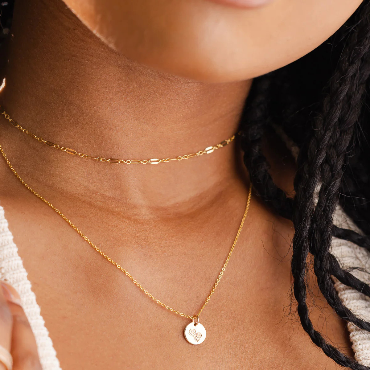 October Birth Flower Necklace | Gold, Rose Gold, Silver | Birth Flower Necklace | Made by Mary (US)