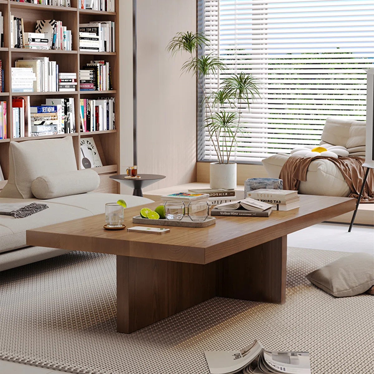 Burlywood Solid wood Rectangular Coffee Table | Wayfair North America