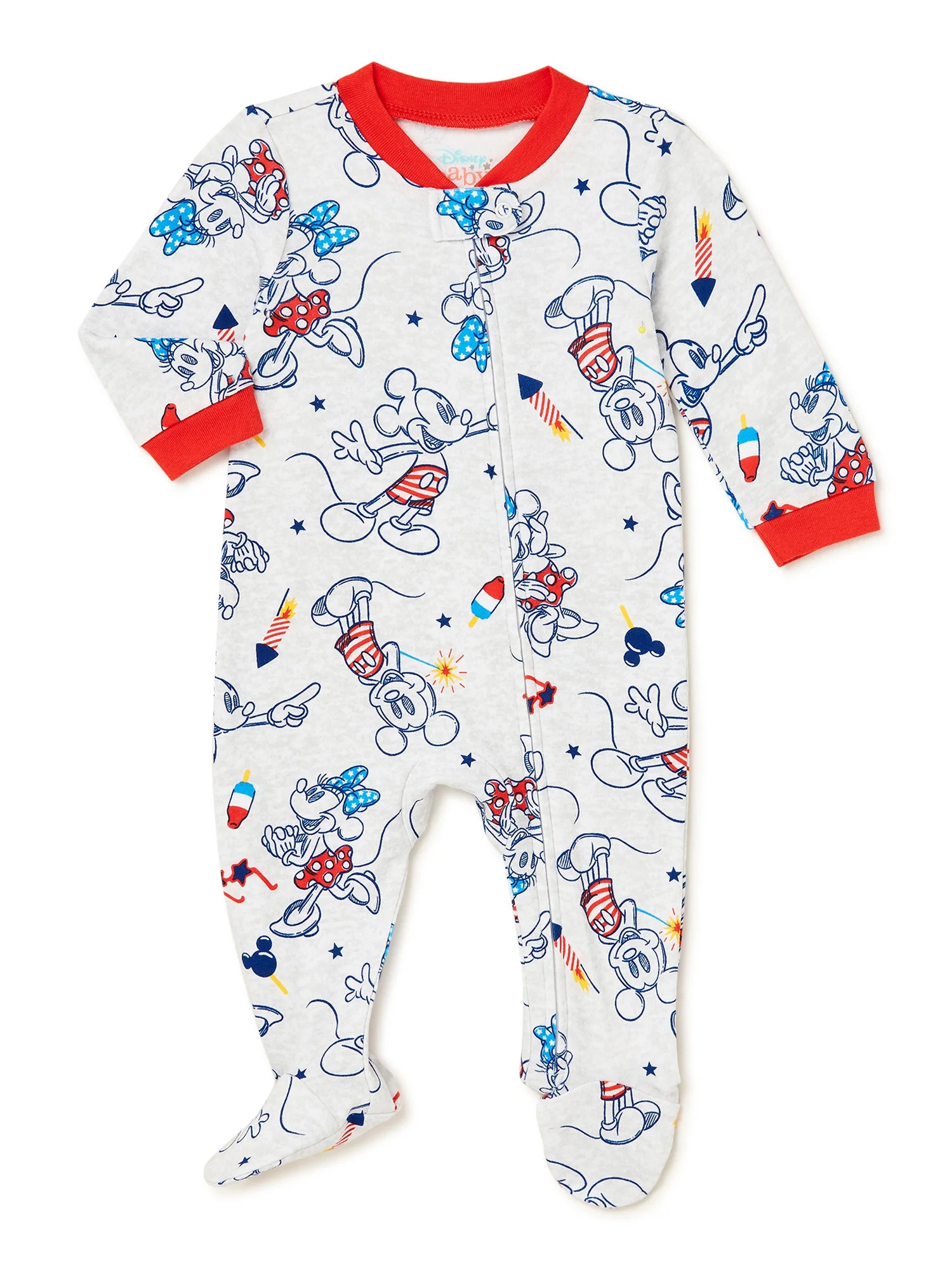 Mickey and Minnie Baby Boys and Girls Americana Sleep N Play, Size 0M-9M | Walmart (US)