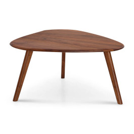 Petale Triangular 2-Piece Walnut Wood Nesting Table | Eternity Modern