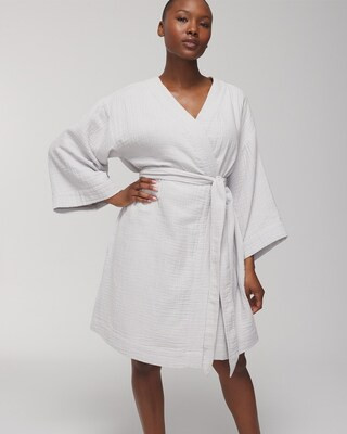 Textured Cotton Robe | SOMA