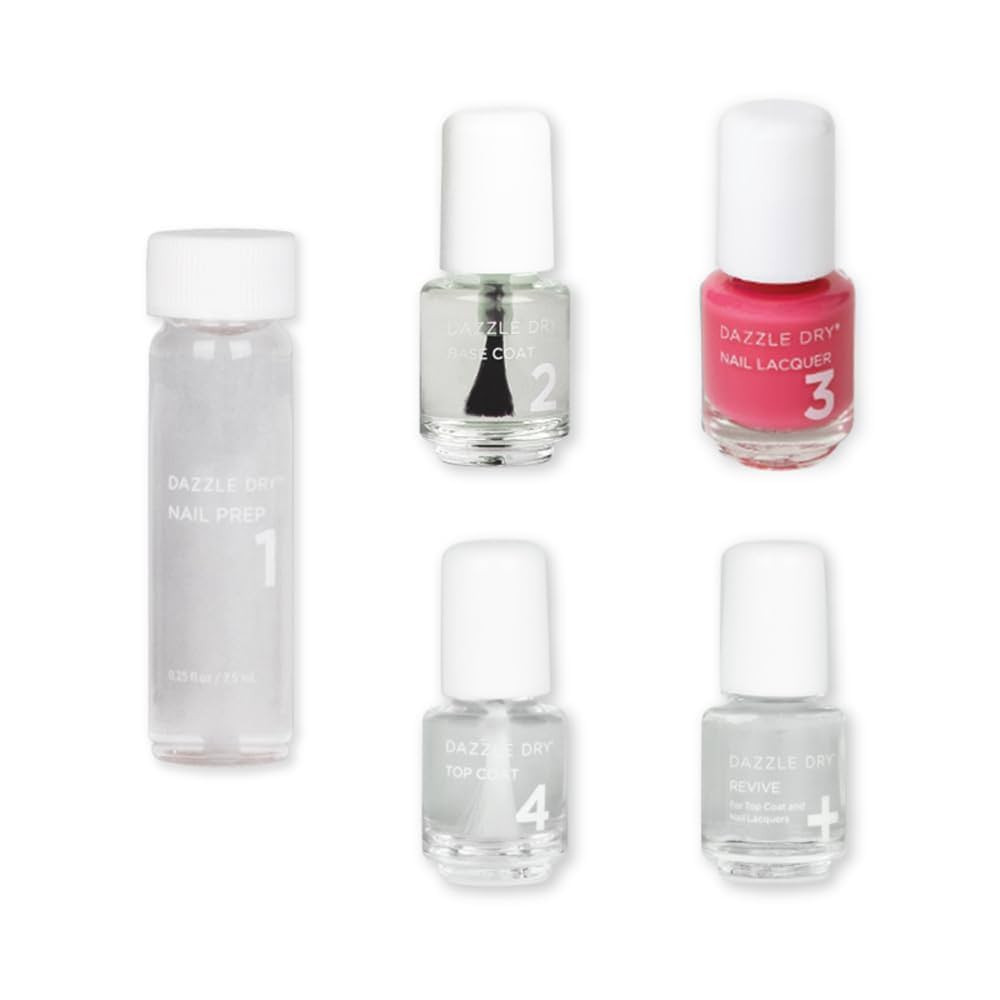 Dazzle Dry Mini Kit 4 Step System - Raspberry Crème - Light raspberry milkshake. Full coverage c... | Amazon (US)