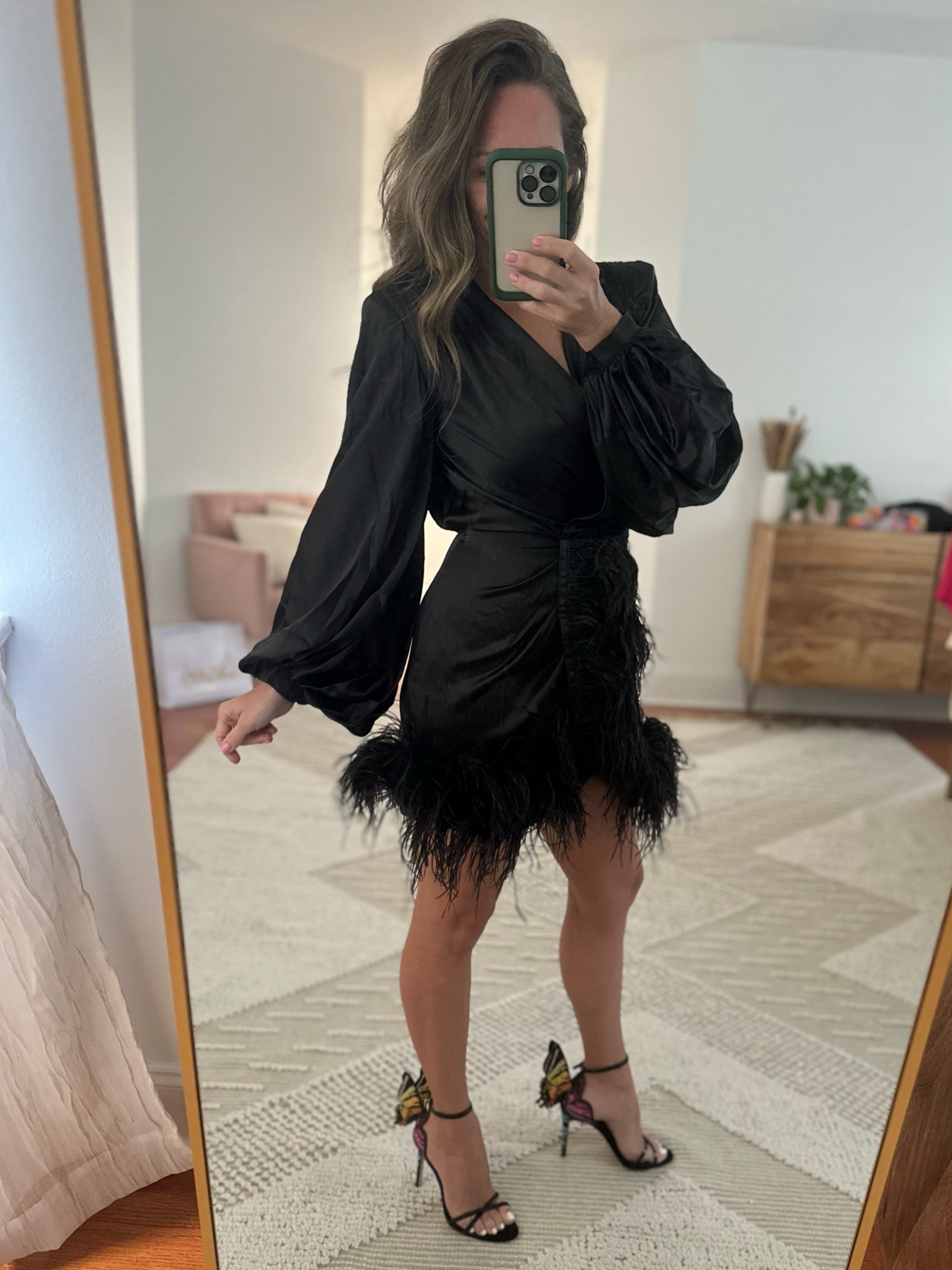 Farah black mini dress hotsell