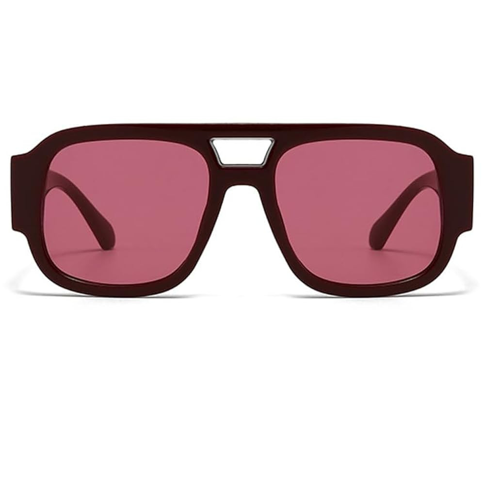 bullabulling Retro Pilot Sunglasses for Women Fashion Square Sun Glasses 2025 Ladies Punk Shades ... | Amazon (US)