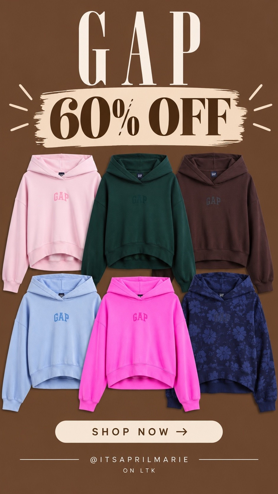 My hot link Gap crop hoodie I ordered is now 60% OFF with a few other colors! 🔥😍🤍 #LTKstyle #LTKgap #LTKhoodie #LTKsale #LTKpink #LTKfall

#LTKPetite #LTKSaleAlert #LTKSeasonal