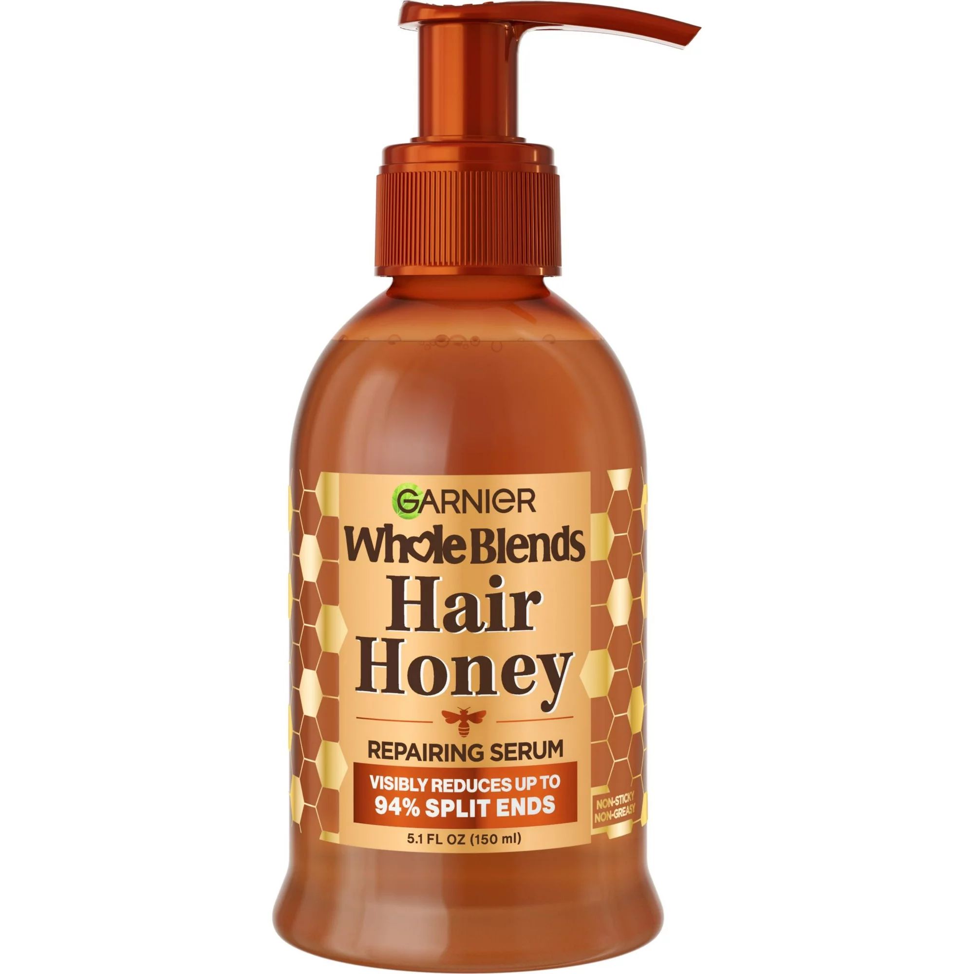 Garnier Whole Blends Honey Treasures Hair Honey Repairing Leave In Serum, 5.1 fl oz | Walmart (US)