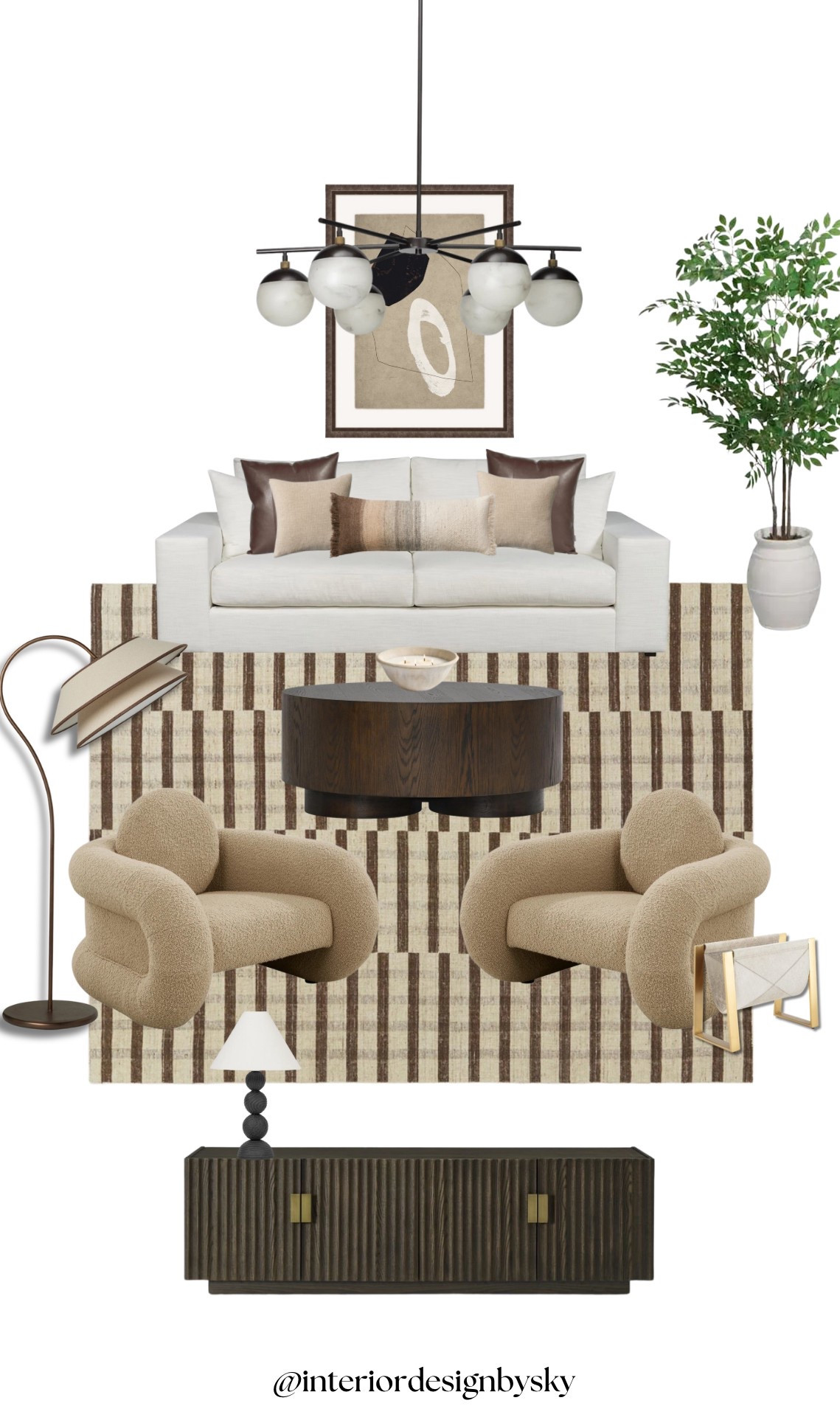 Soft stripes, cozy bouclé, and moody wood—an easy formula for a room that feels lived-in and luxe. Save this for your next refresh ✨


#interiorstyling #neutralhome #modernspaces #interiordetails #designbySky #homeaesthetic #LTKhome #livingroomdesign #homedecorinspo #curatedspaces

#LTKSaleAlert #LTKHome #LTKStyleTip