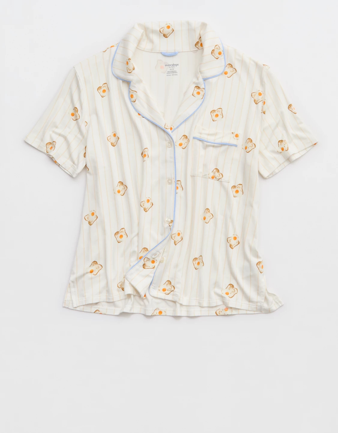 OVERSLEPT by Aerie Real Soft Short Sleeve Pajama Shirt | Aerie