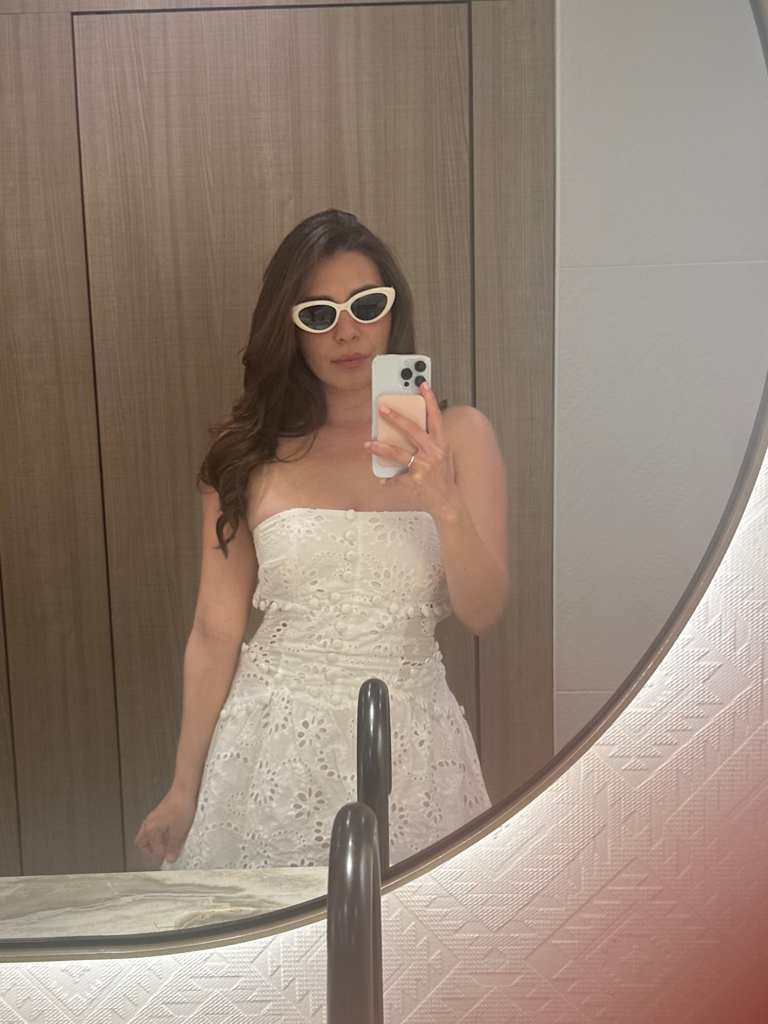Blowout ✔️ Strapless eyelet dress ✔️ But it’s the sunnies for me 😎 These go with everything and instantly elevate any look. Linked my exact pair! #LTKsummer #SunglassStyle #VacationVibes

#LTKSummerEdit #LTKFindsUnder100 #LTKTravel