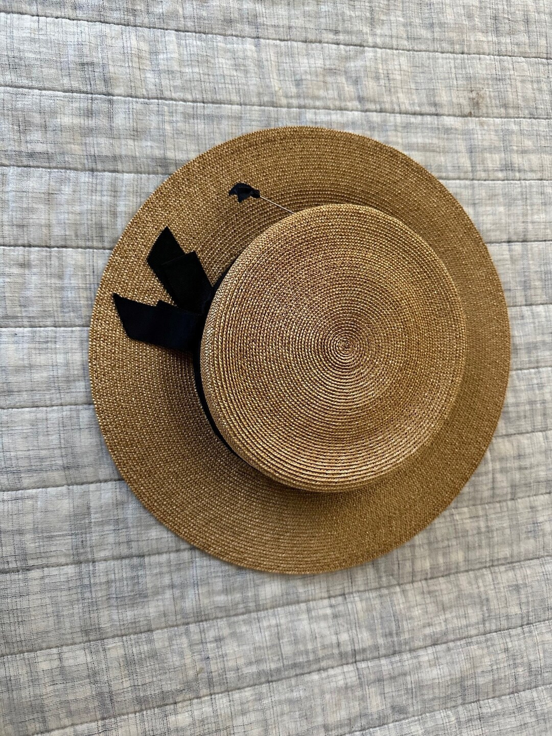 Vintage Straw/silk Hat - Etsy | Etsy (US)