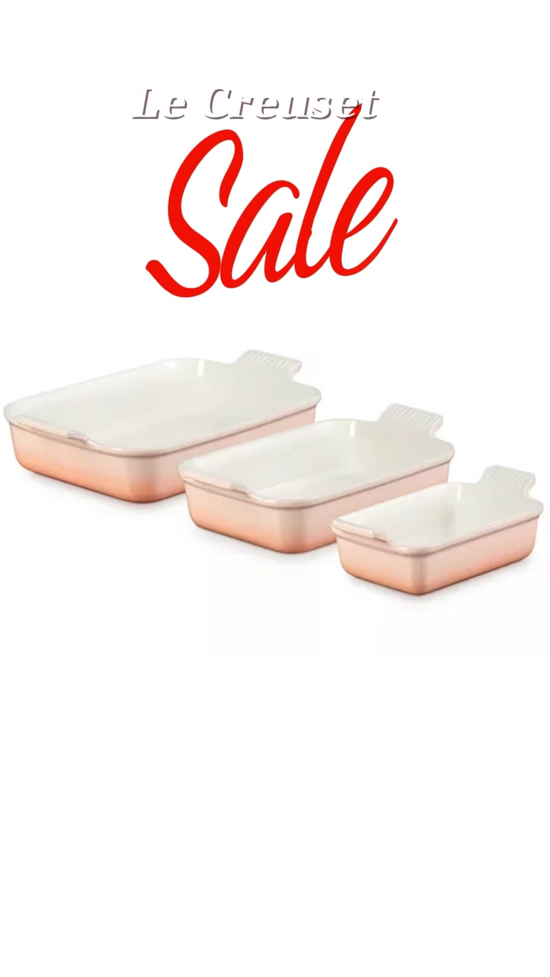 I heard people are looking for my favorite brand of cook wear! Happy to help. 
I searched for pieces under $200 to get a newbie some great finds. 
It’s perfectly fine, and fun, to hunt for pieces over time by color, sale, etc. 

Le Creuset
Stoneware Bakers, Set of 3
Set includes: 12.5" 4-qt., 10" 2.5-qt. and 7.5" 1.1-qt. dishes
Manufacturer's limited lifetime warranty.

#LTKWatchNow #LTKHome #LTKSaleAlert