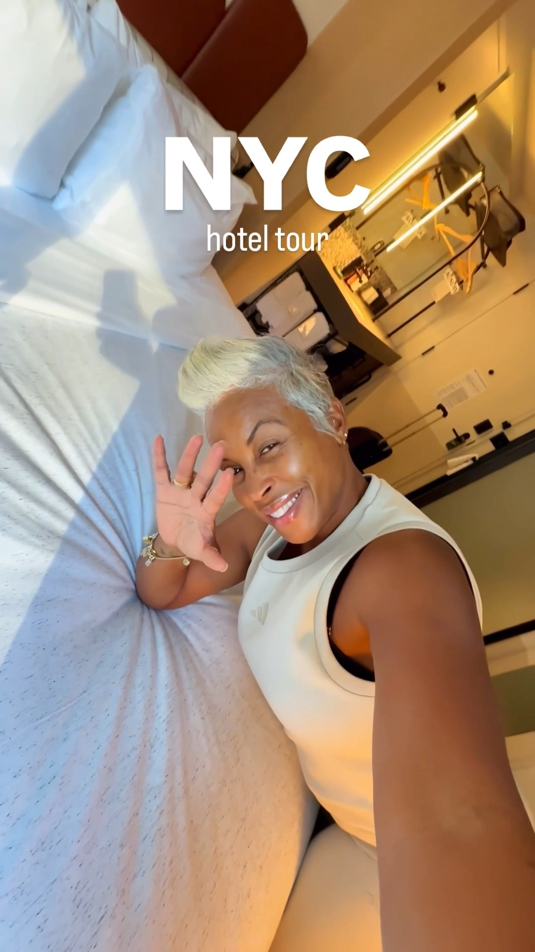 When the TV said “Welcome, Jalonda” I knew management understood the assignment! 🙂‍↕️

High-tech bathroom? ☑️
Skyline view? ☑️
Room Service? ☑️
Me wanting to immediatelytake a nap? ☑️☑️

I love it here! What’s your nonnegotiable hotel amenity??

#NYCHotelTour #travelwithme #NYCStay #LuxuryLiving #xojalonda

#LTKTravel #LTKdayinmylife #LTKHome