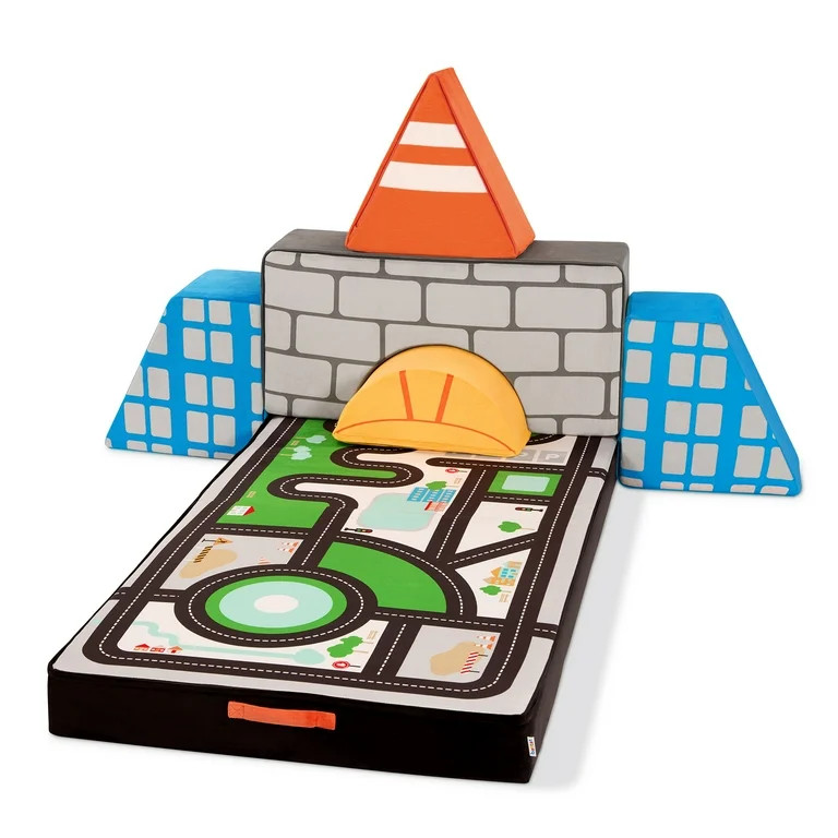 Battat Cloud Castle Build City Foam Fort Building 6 Piece Set Indoor Soft Climbing Blocks for 12 ... | Walmart (US)