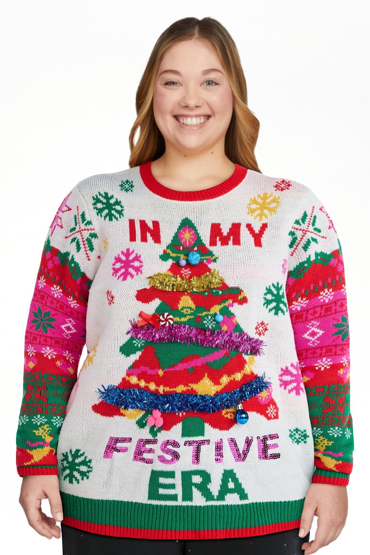No Boundaries Christmas Sweater, Lightweight, Women's | Walmart (US)